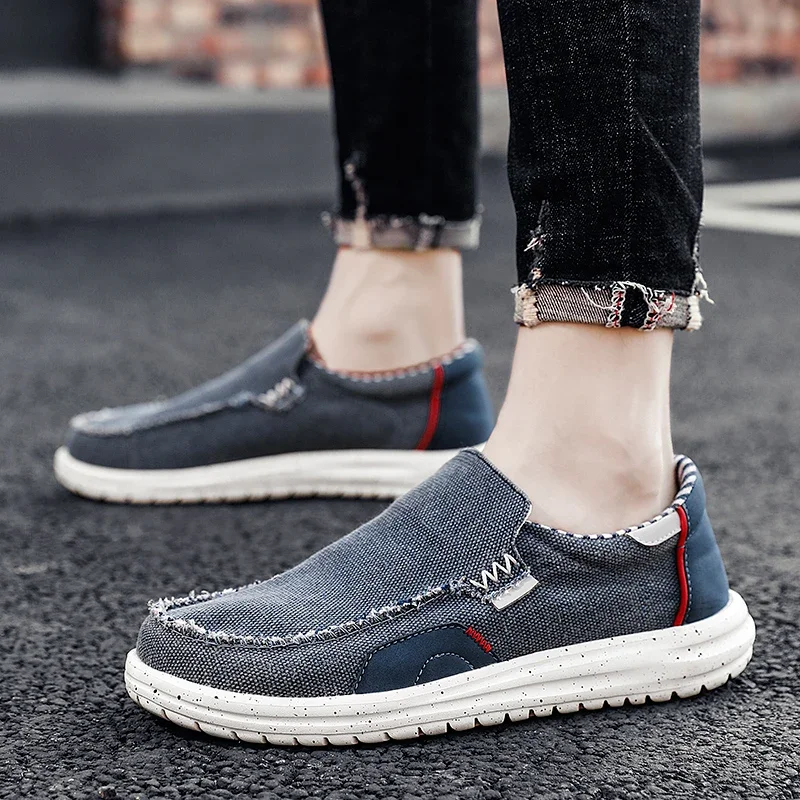 Gloednieuwe Zomer Herfst Sneakers Canvas Herenschoenen Ademend Heren Gevulkaniseerde Schoenen Zachte Casual Schoenen Antislip Heren Platte Schoenen