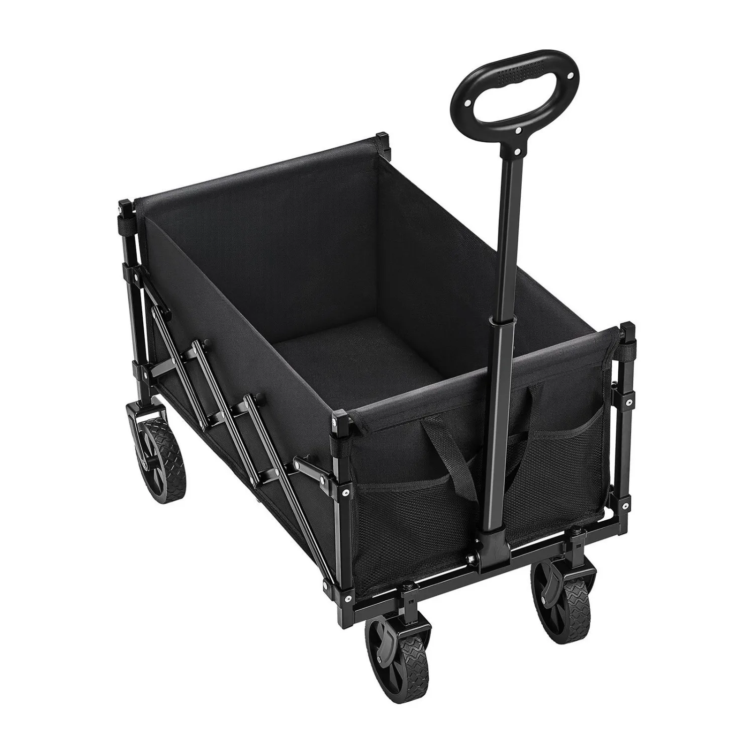 

Folding Utility Cart - 225lbs Capacity, 23.23x14.37x10.24in Internal Space, All-Terrain Wheels for Shopping/Gardening/Camping