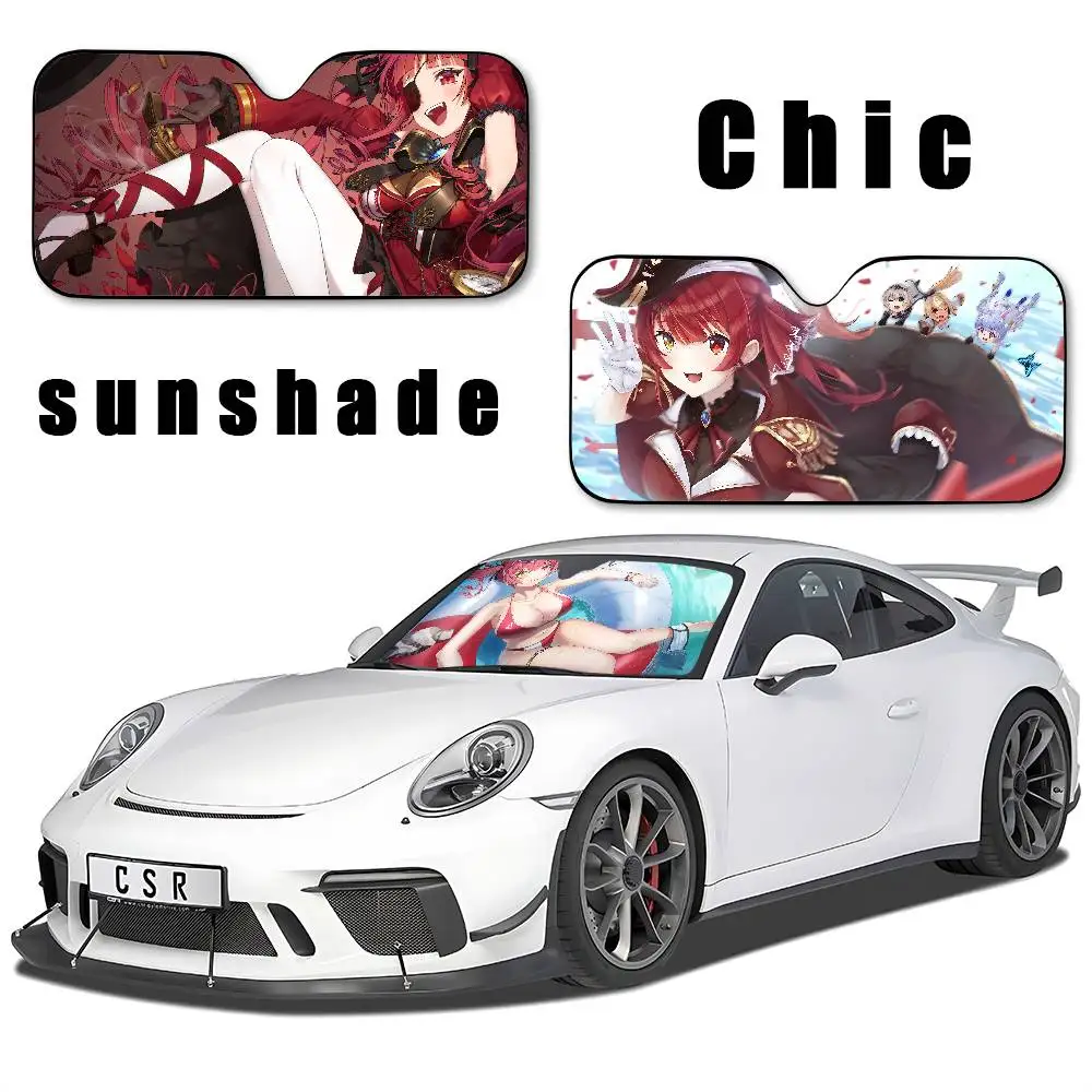أنيمي الفتيات هوشو البحرية سيارة ظلة سيارة ظلة يغطي غطاء الزجاج الأمامي العالمي للطي قناع