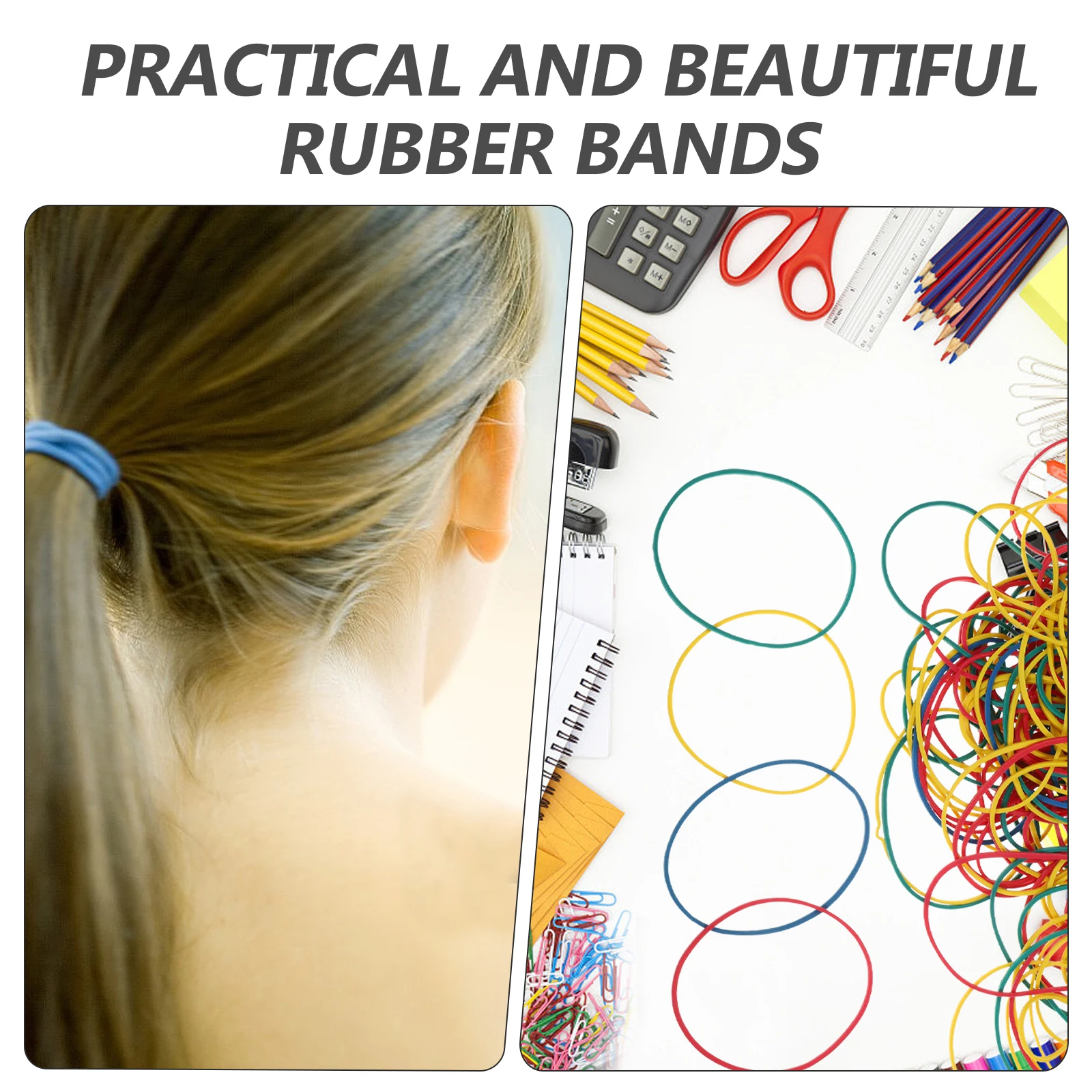 

Colorful Rubber Bands Heavy Duty Elastic Bands for Hair Tie Office Home Use Thickened Small Rubber Rings for Crafts