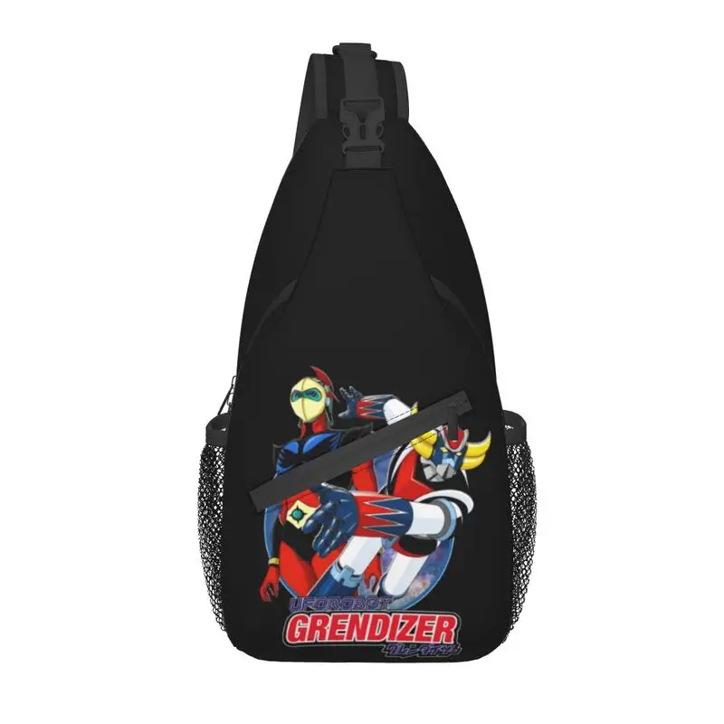 Fashion Grendizer And Actarus Sling Bags for Traveling Men UFO Robot Goldrake Chest Crossbody Backpack Shoulder Daypack