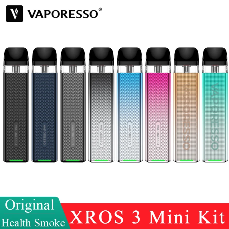 

Original Vaporesso XROS 3 Mini Kit 1000mAh Battery 2ml Pod Cartridge 0.6ohm Mesh Coil Electronic Cigarette MTL RDL Vape