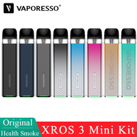 Original Vaporesso XROS 3 Mini Kit 1000mAh Battery 2ml Pod Cartridge 0.6ohm Mesh Coil Electronic Cigarette MTL RDL Vape