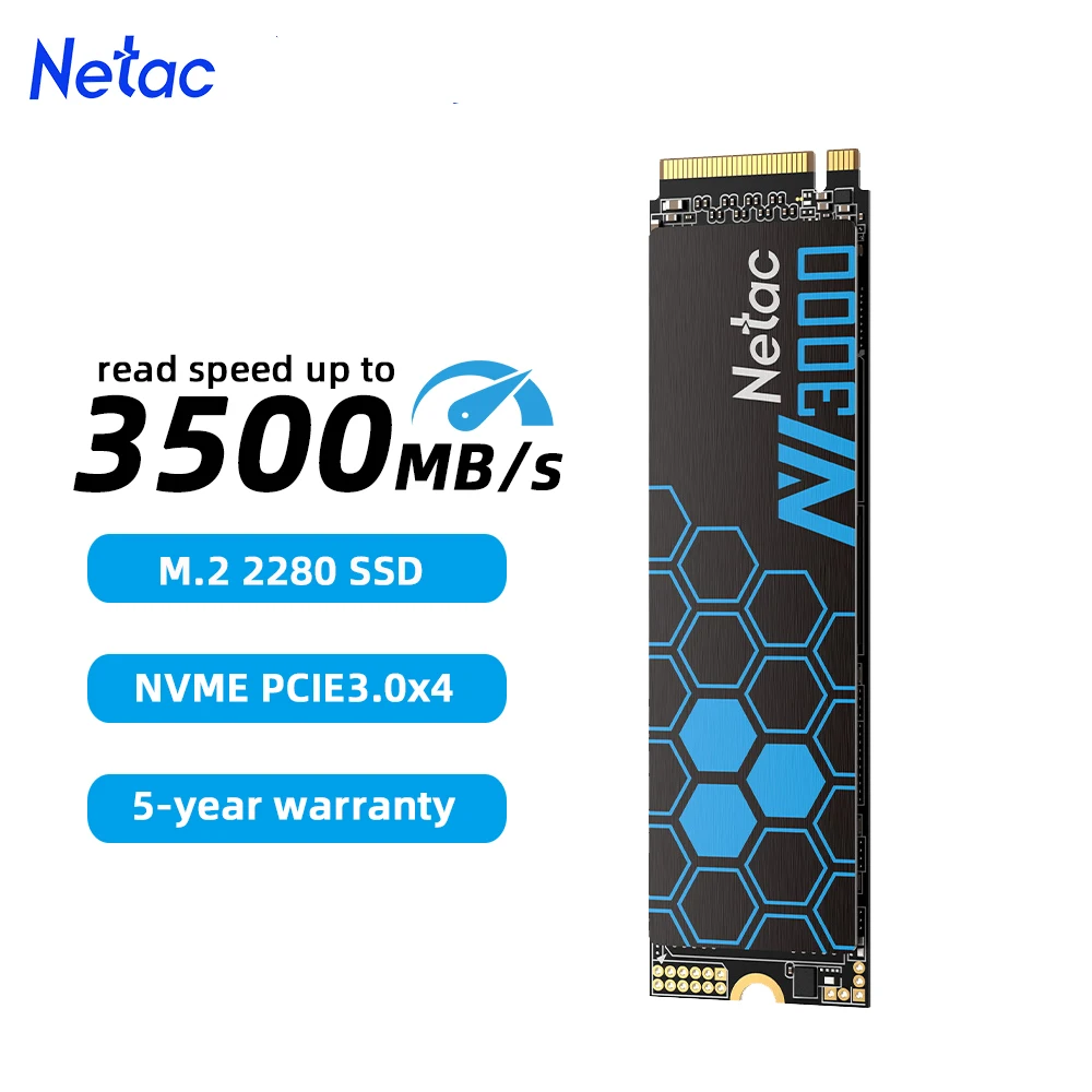 Netac M2 SSD 1TB M.2 NVMe SSD 500GB 250GB 2TB HDD PCIe Gen3x4 内蔵