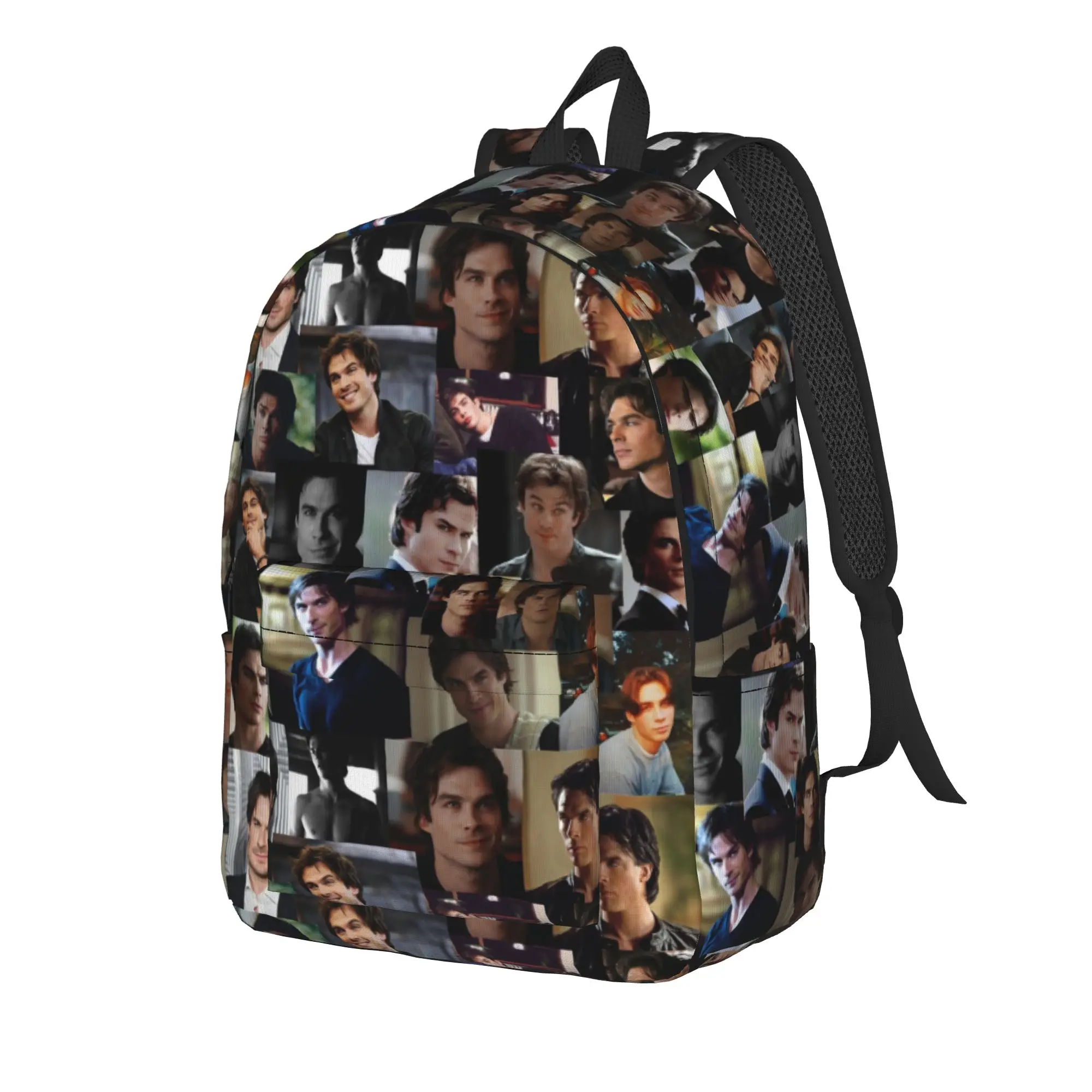 The Vampire Diaries Resuable Movie Backpack Boy Girl Damon Salvatore Large Backpacks Polyester Cute School Bags Camping Rucksack