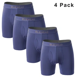 4 Pack Men Underwear With Opening Breathable Mens Boxershorts Men's Panties Underpants Plus Size Fashion Boxers Brief