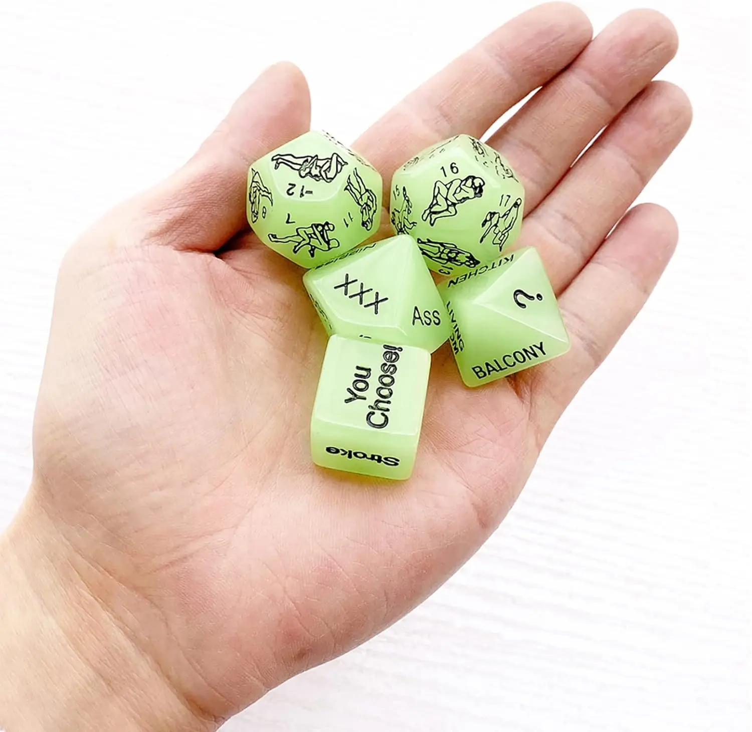 Sex Dice for Adult Couples Sex Games, 5 PCS Sex Position Dice Naughty Sexuales for Adults Bedroom Role Play Party Favor