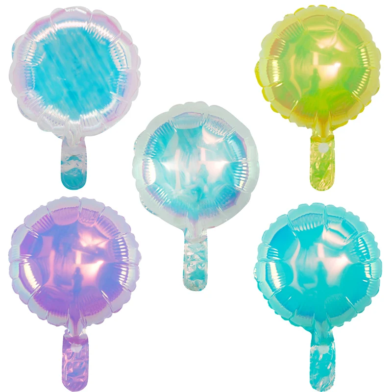 

10pcs 10inch Colorful Aluminum Film Round Balloon Gradient Color Round Wedding Birthday Party Decoration Balloon