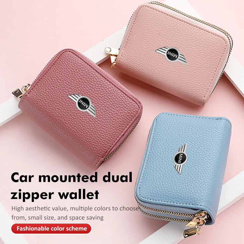 Car High-capacity Holder Storage Box Handbag Zipper Wallet For MINI Cooper One JCW R56 Countryman Clubman R50 R53 R58