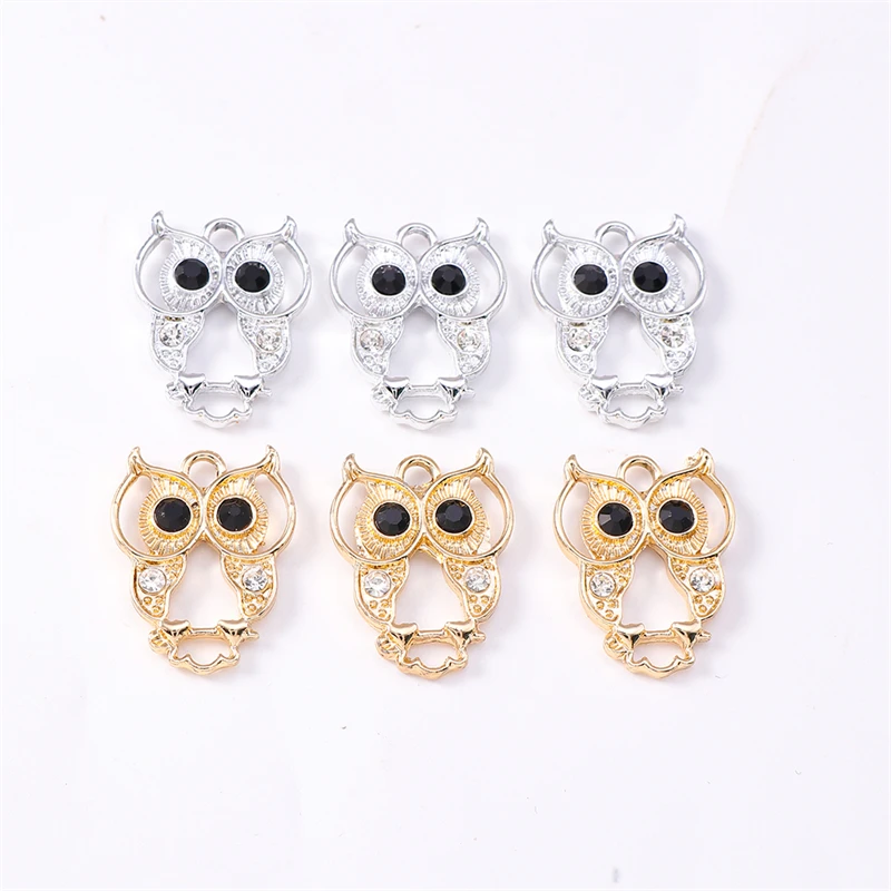 

Duarte 20Pcs/Lot Cartoon Animal Charms Crystal Alloy Owl Charms Pendants for Jewelry Making Necklaces Earrings DIY Crafts Supply