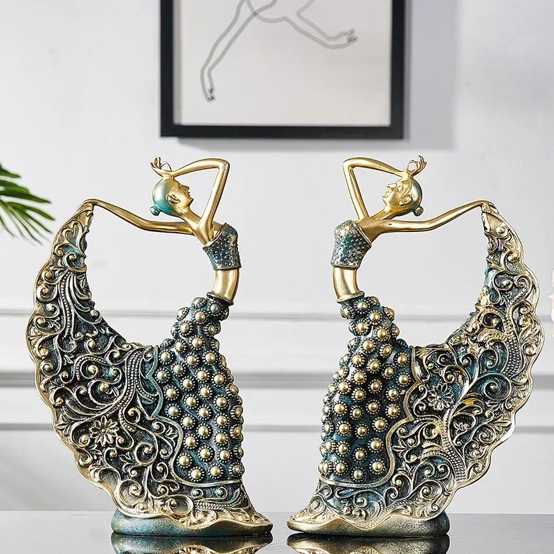 

Office Desktop decoration accessories home decor Resin Handicraft statues Living room bedroom Dancing Sculpture Figurine Gifts