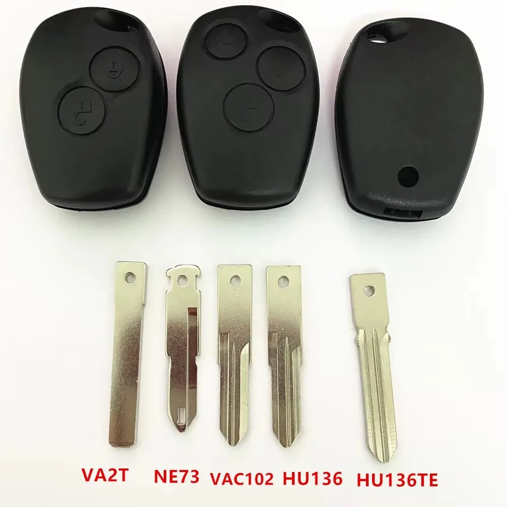 1PCS no logo 2/3 button Remote Key shell cover fob For Renault Duster Modus Clio 3 Twingo DACIA Logan Sandero Kangoo