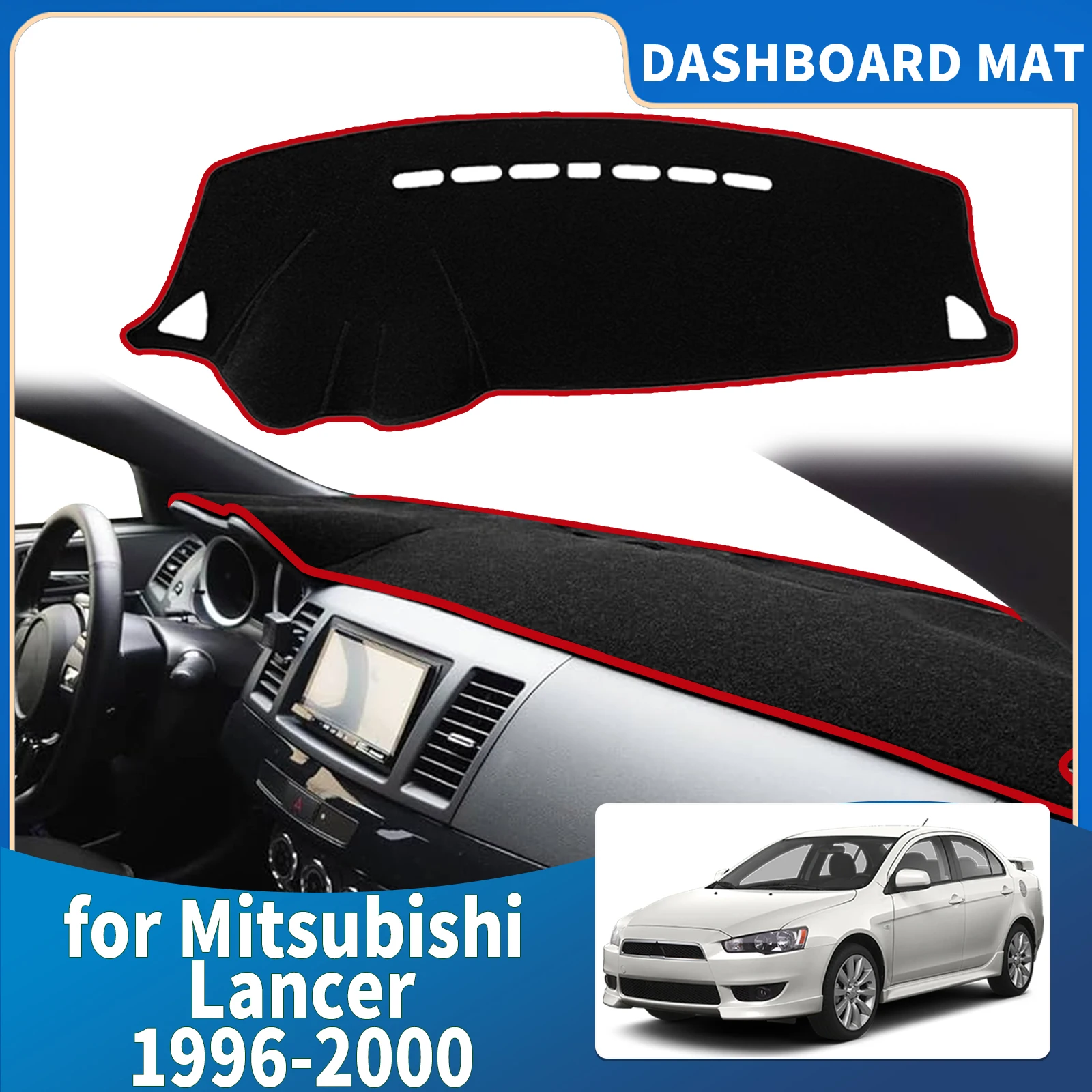 

for Mitsubishi Lancer 2008-2016 Ralliart EVO X Galant Fortis EX DashMat Sunshade Dashmat Dashboard Cover Pad Protective Carpet