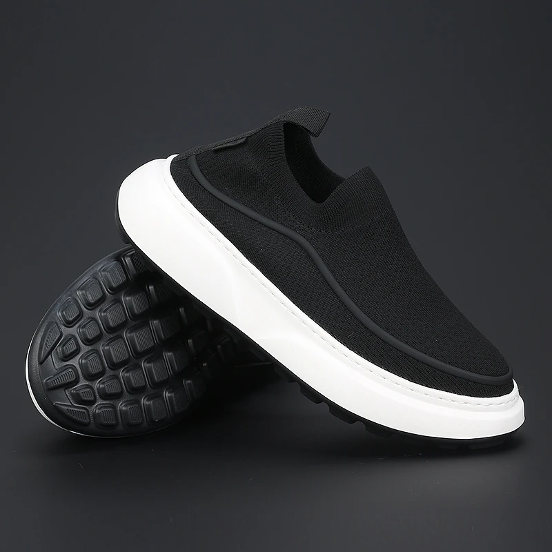 British Trend Breathable New Net Cloth Shoes Low Top Black Fashion Casual Shoes Lightweight Comfortable Men\'s Fashion Shoes