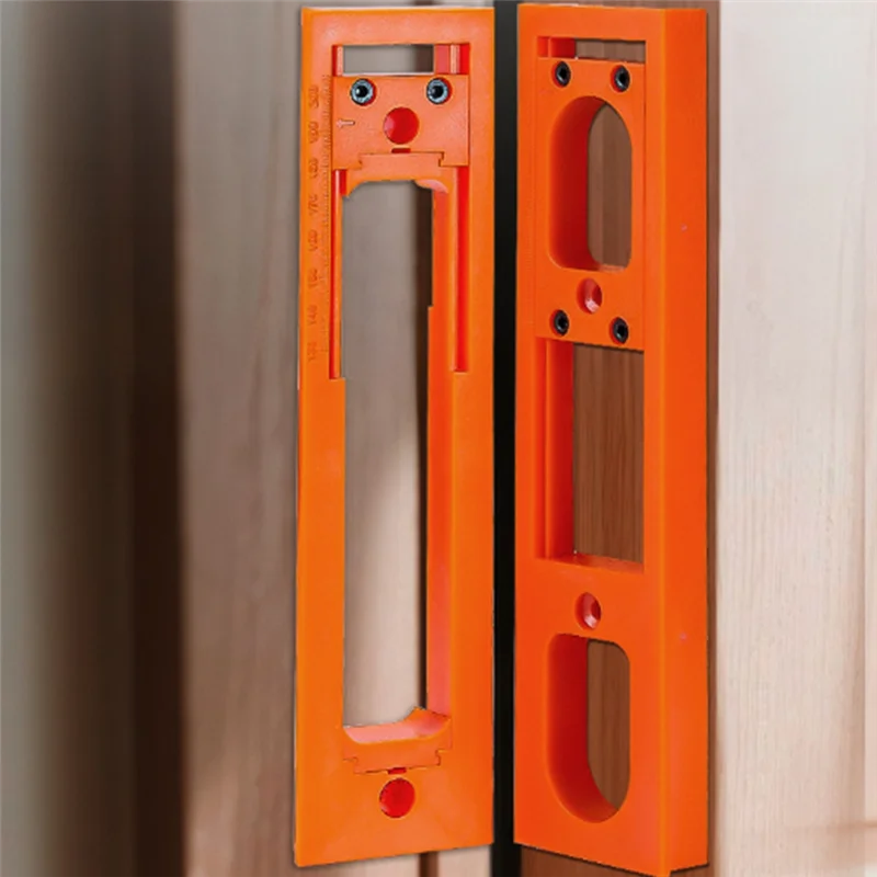 AAAN-Carpenter Slotting Template Router Jig Fits Most Doors For Installing Concealed 3D Hinge Slotting Template Tool