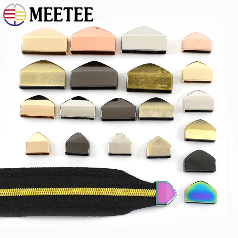 

5-20Pcs 12-25mm Metal Zipper Tail Clip Cords Lock Stopper Screw Buckles Garment Zip Ends Clips Bag Strap Repair Kits Accessories