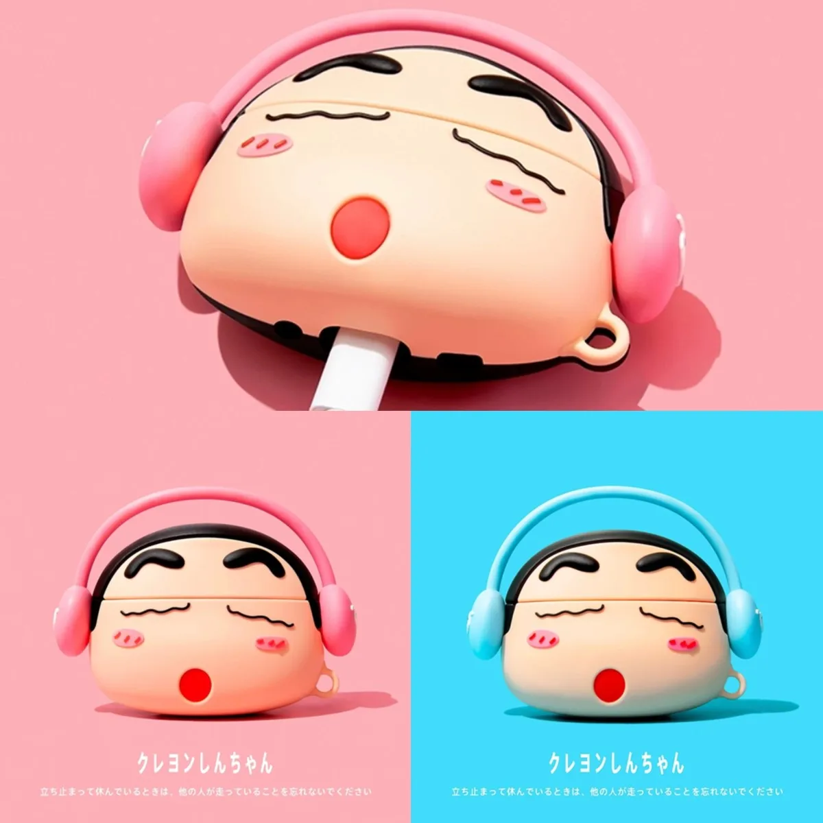 For Airpods 5 1 2 3 4 Pro Pro 2 Pro 3 Fashion Wear Headphones Listen To Music Crayon Silicone Earphone Case Accessories Cover