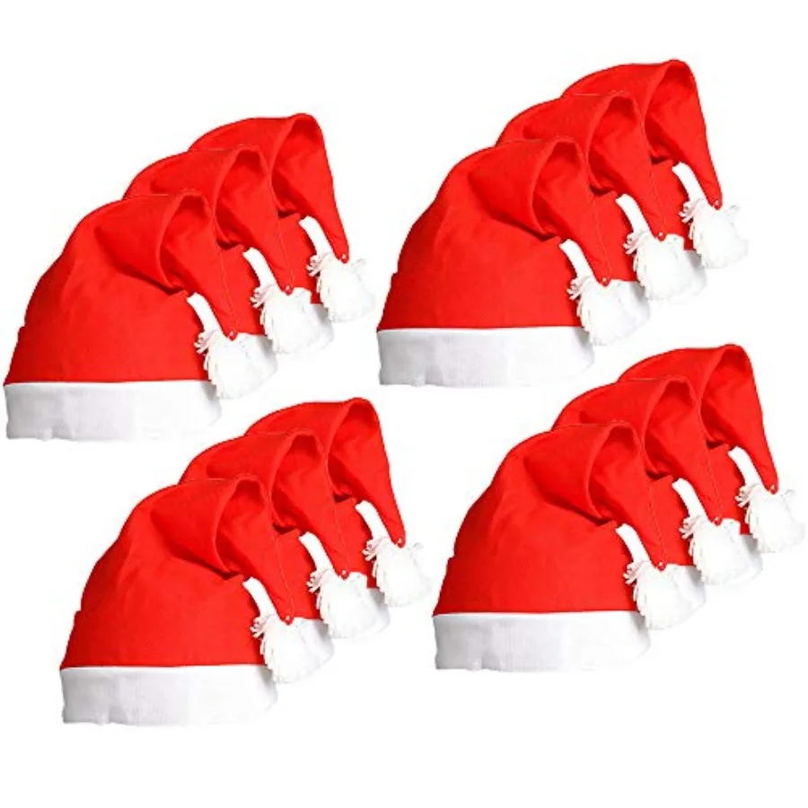 

Red Christmas Santa Clause Hat, Xmas Hat for Unisex Adults and,Festive Party, 18