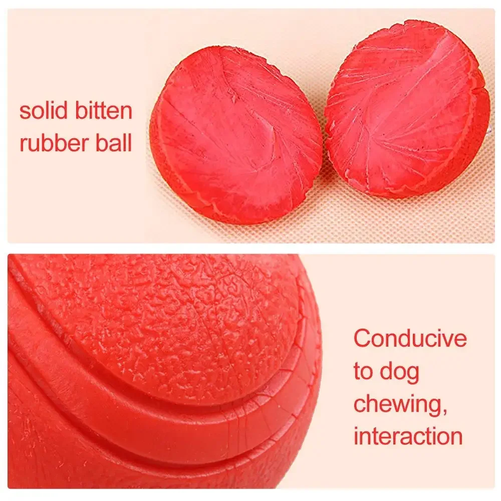 HOOPET-pelota de goma resistente a las mordeduras para perros, juguete para cachorros, peluche, Pitbull, Color rojo, sólido, suministros para mascotas, S-XL