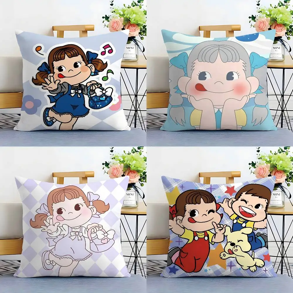 

Candy Brand F-Fujiya Pillow Case Sofa Living Room Bedroom Double-sided Printing Square Cushion Nap Time Pillow Case