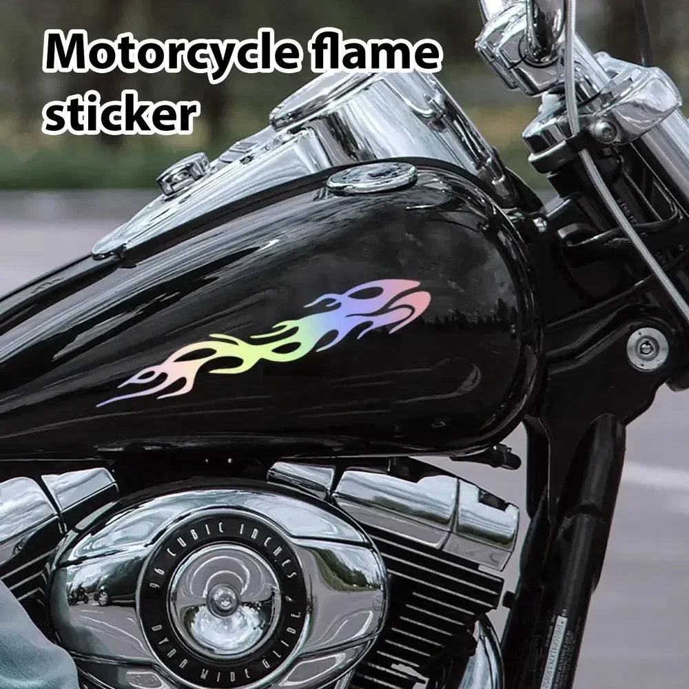 Stiker motor bentuk api, stiker decal reflektif tahan air, aksesori motor, stiker mobil bentuk api