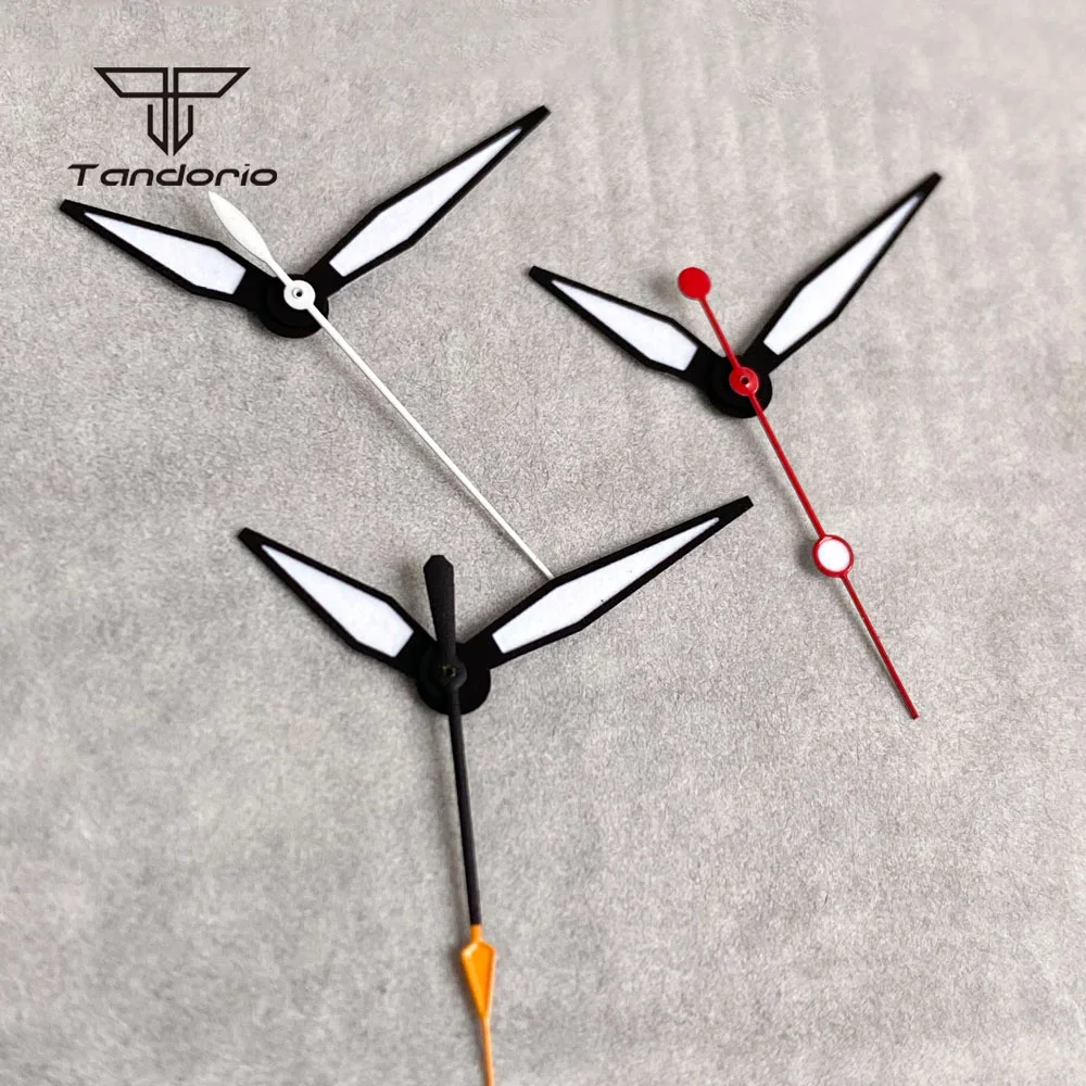 Manecillas de reloj piloto automático, piezas Mod, Lume verde, accesorios de reloj de pulsera para hombre, compatibles con NH35 NH36 ETA2824 PT5000 Movt, punteros de reloj