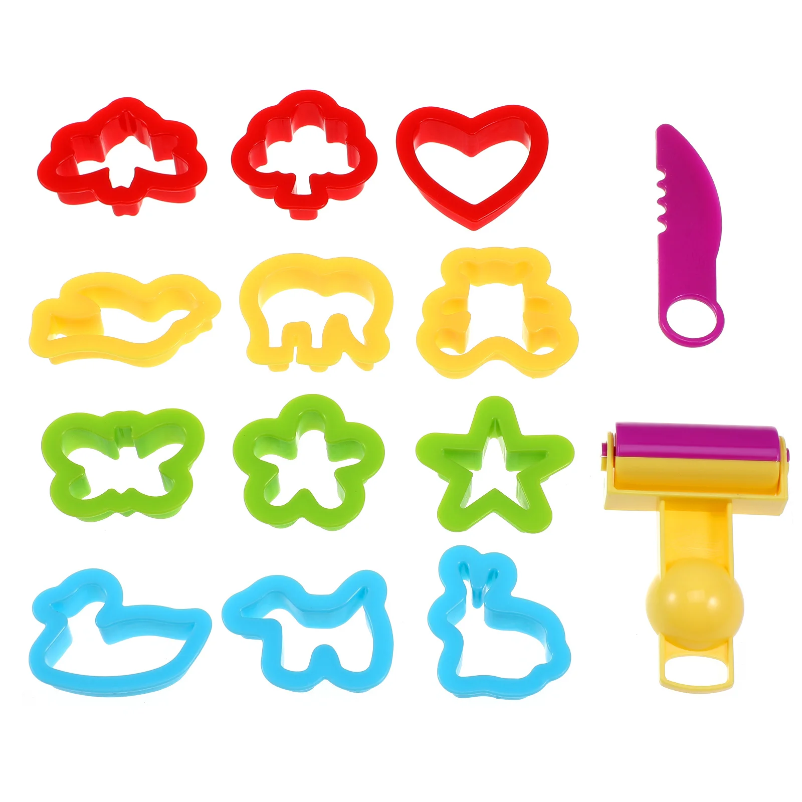 점토 모델링 도구 세트 다양한 색상 35-6Cm 커터 및 롤러 어린이를위한 DIY 공예 나비 모양 어린이