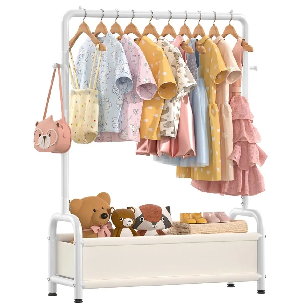 

Kids Clothing Ra With Storage Shelf, Kids Dr Up Ra Storage For Coats, Small Baby Garment Ra For Hanging Clothes, Toddler