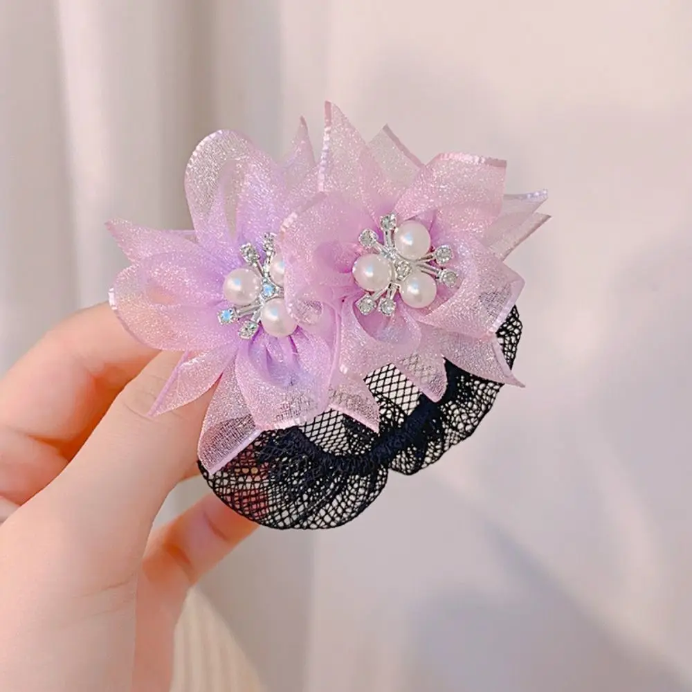 Cabinas para el cabello de princesa Snood, Clip de resorte, malla, estrella, herramienta de Peinado, redes invisibles para el cabello con lentejuelas