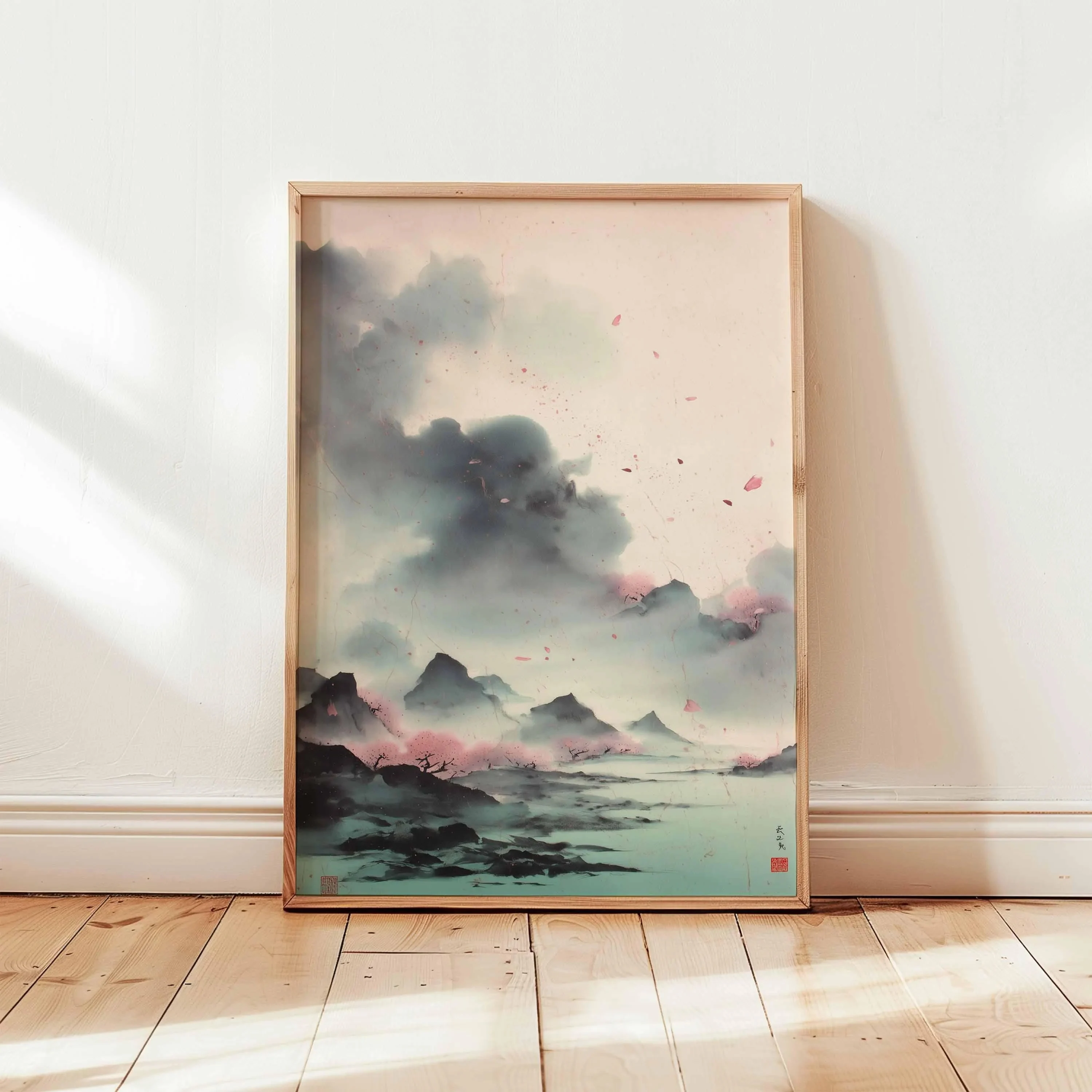 طباعة فنية لملصق الرافعات اليابانية، لوحة حبر تقليدية، فن الطيور الأنيق، ديكور جدار الطبيعة، ديكور المناظر الطبيعية الشرقية