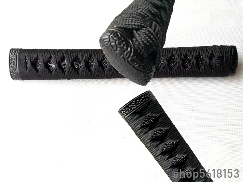 26cm alloy black fuchi handle black sago For Japanese katana sword