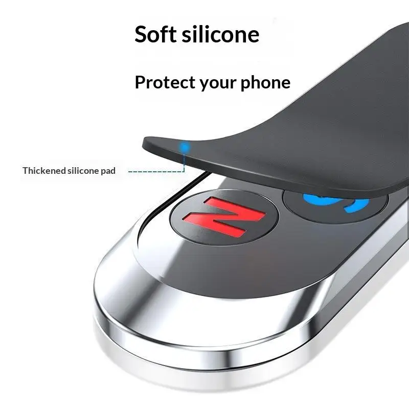 Magnetic Car Phone Holder No Damage Adhesive Backing Strong Magnet Universal Fit for Car Dashboard Business Trips