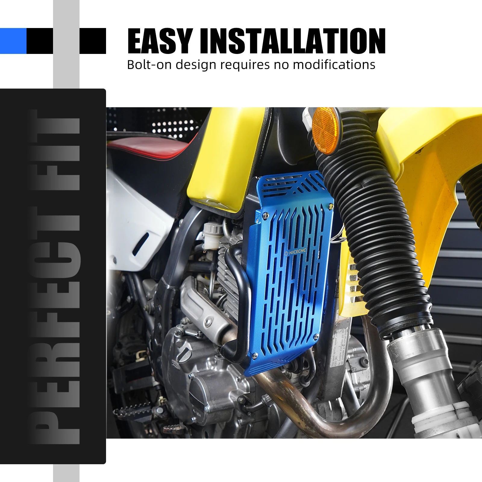 For Suzuki DR650 S SE 1996-2025 NICECNC Radiator Guard Oil Cooler Guard For DR650S DR650SE 20-25 DR650 2024 2023 2022 2021 2020