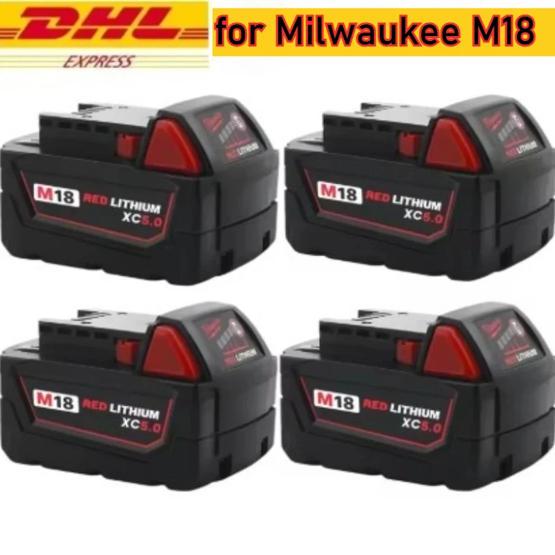 

For Milwaukee M18 Power Tool Battery,18V, 12Ah M18B5, Charger, BR, XC, 48-11-1860, Built-in 18650 Battery，replace battery