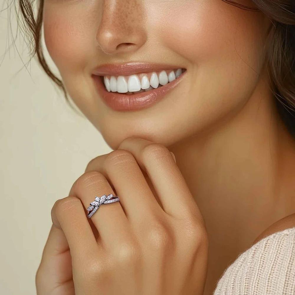 TEMGF 여성용 풀 모이사나이트 반지 925 실버 크라운 프로포즈 약혼 반지 신부 웨딩 고급 반짝이는 보석 테스트 통과