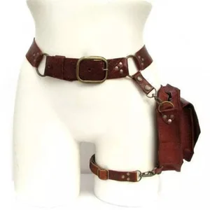 Punk Retro PU Taille Casual Bag kleine quadratische Hüftpackungen für Frauen Crossbody Cross Multifunktion im Freien Bein 10 Hauptverkäufe Frauen -Lederpoches - №1