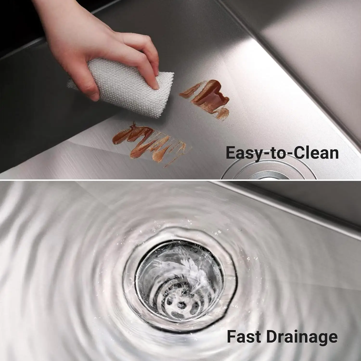 RV وعاء واحد Undermount بالوعة المطبخ 16 مقياس 304 الفولاذ المقاوم للصدأ اليدوية RV إعداد المطبخ بار بالوعة