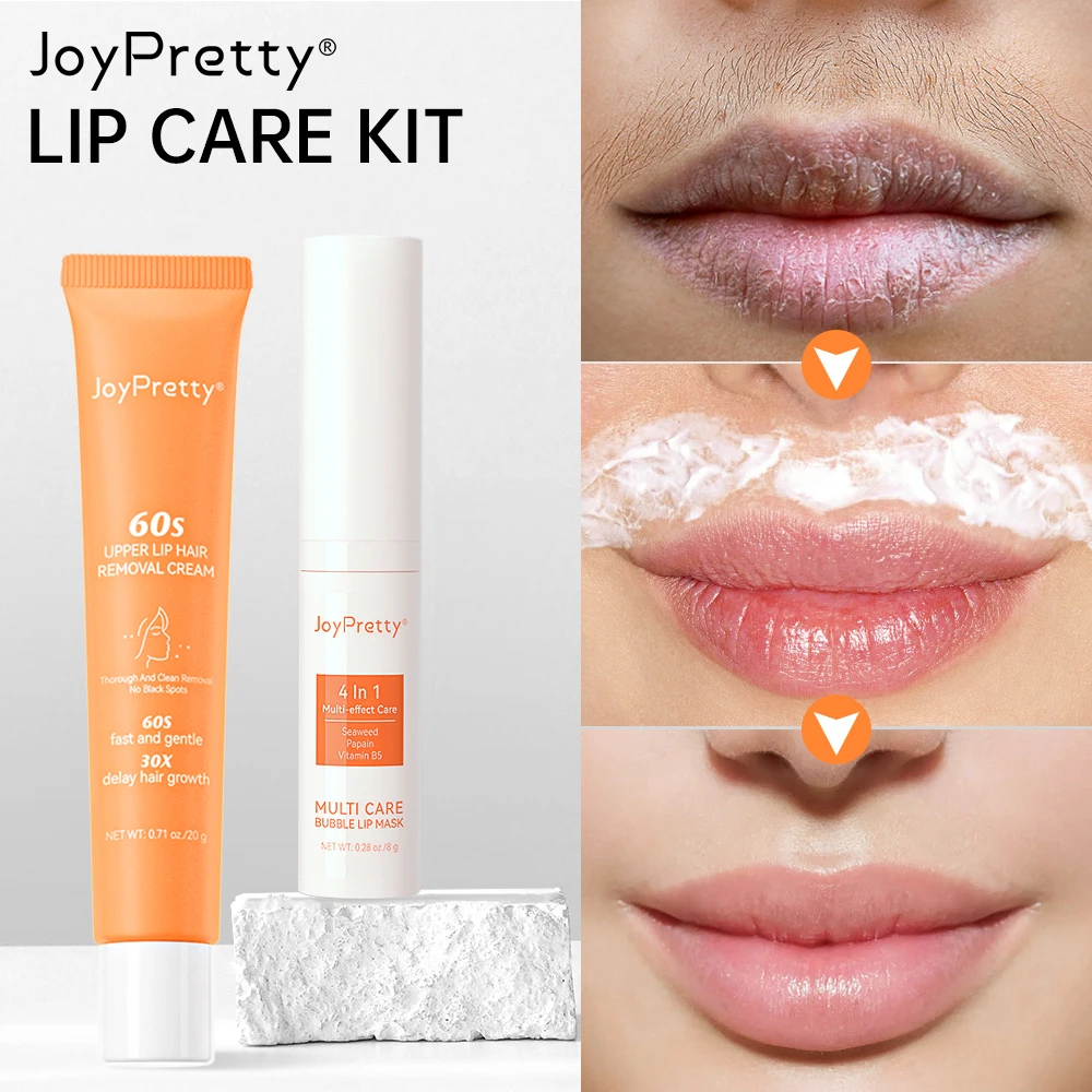 Joypretty Permanent Lip Hair Removal Cream Bubble Lip Mask Set Lightening Dark Skin Care Private Bikini Body Beauty Depilation