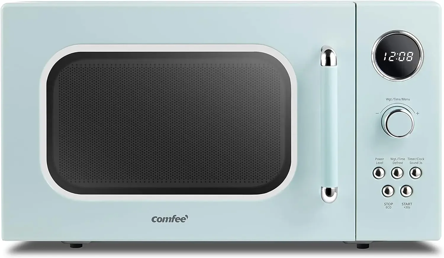 Nouveau micro-ondes rétro CM-M091AGN avec cuisson multi-étapes, 9 menus préréglés et minuterie de cuisine, fonction muette, mode 35%