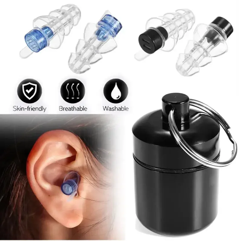 1 Pair Soft Silicone Ear Plugs Ear Protection Reusable Professional Music Earplugs Noise Reduction For Sleep DJ Bar Bands Sport