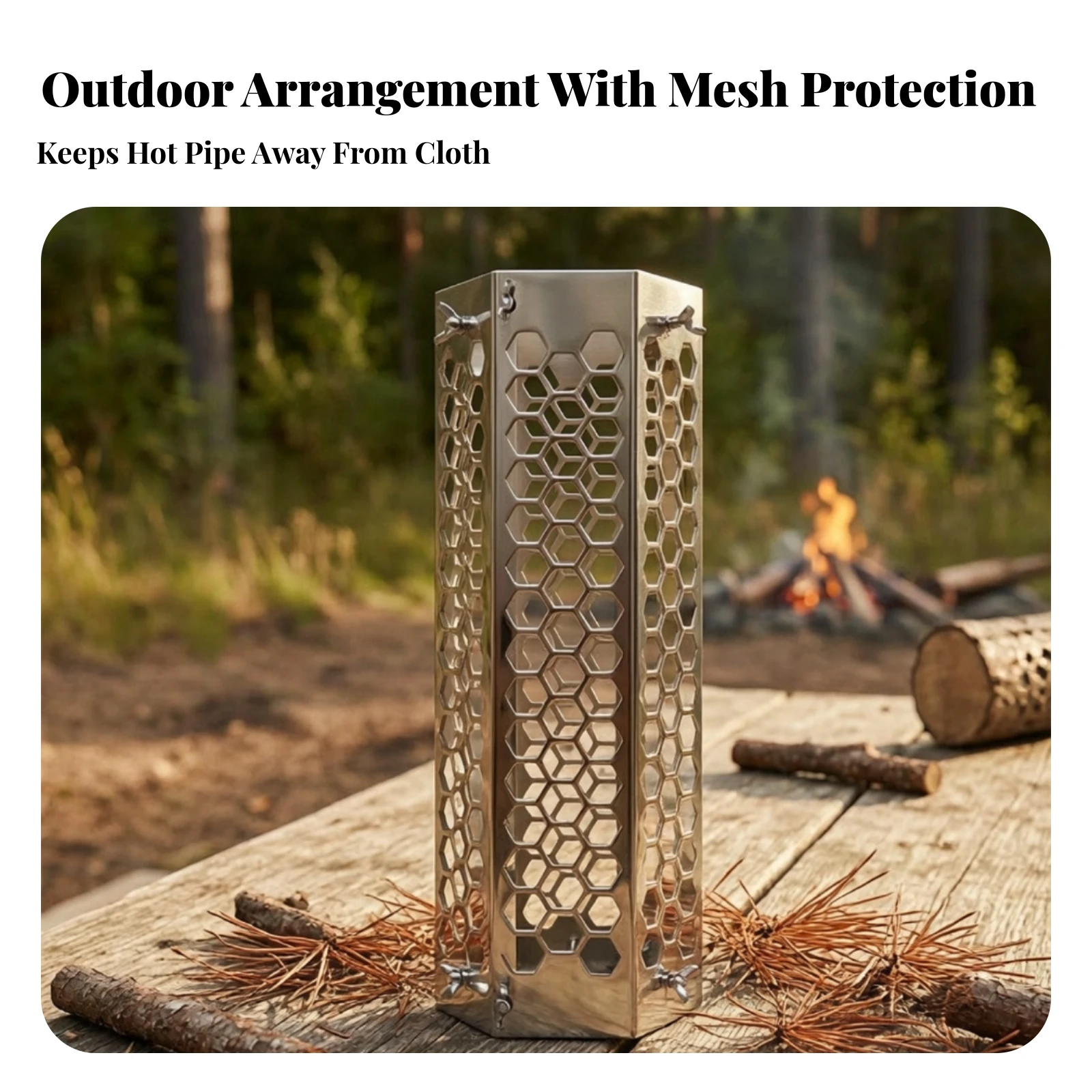 Heater Pipe Heat Guard Detachable Heater Pipe Guard Chimney Guard Perforated Hardware Safety for Campers, Camping