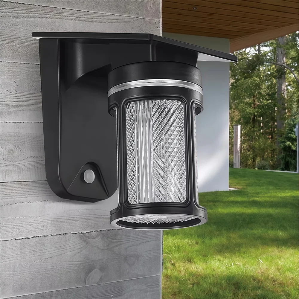 Luces solares de colector para exteriores, impermeables, IP54, linterna LED de 3 colores, luz de seguridad para decoración de Patio, jardín, cubierta, porche, granero, garaje