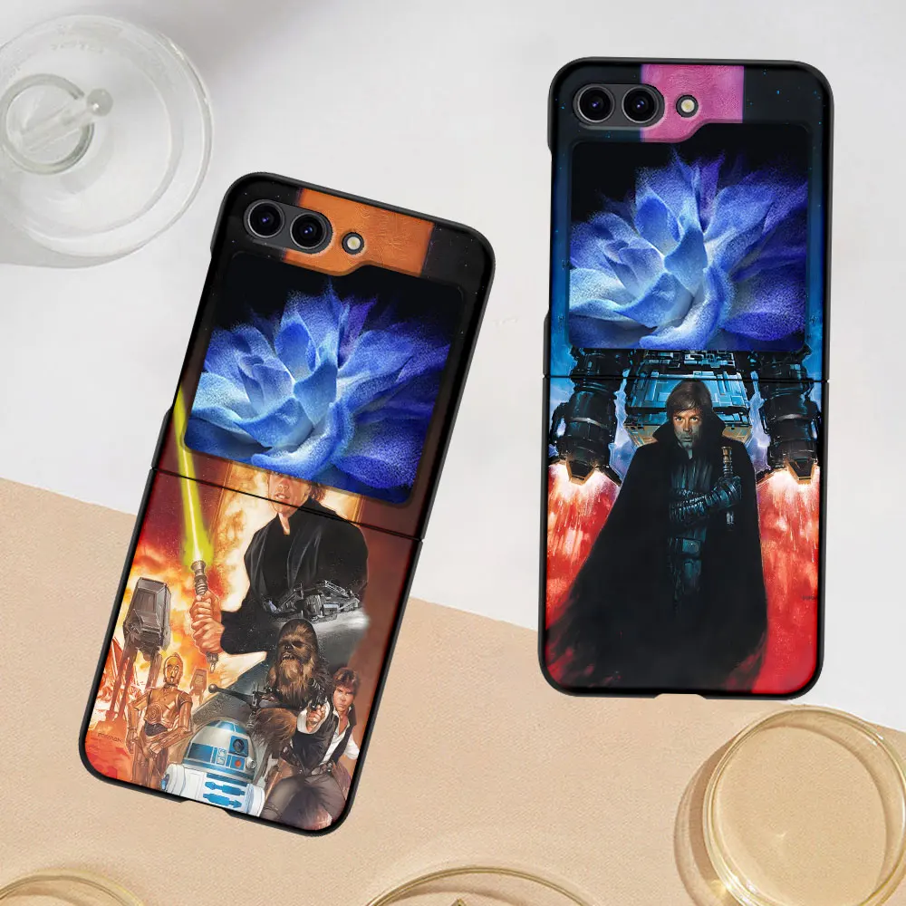 Anakin Darth Vader Luke Skywalker Case for Samsung Galaxy Z Flip5 Flip6 Black Phone Bag Z Flip 6 5 Hard PC Cover ZFlip5 ZFlip6