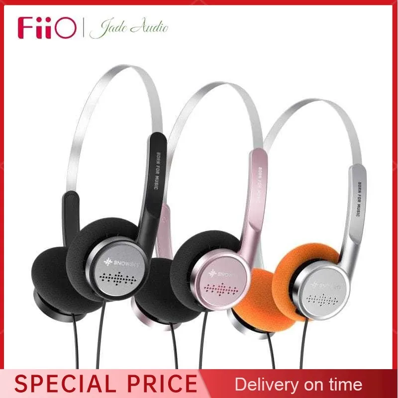 FiiO Snowsky ลมแบบมีสายหูฟัง HIFI 40 มม.หมุน Earmuffs น้ําหนักเบา Retro หูฟังที่กําหนดเองชุดหูฟังเพลง