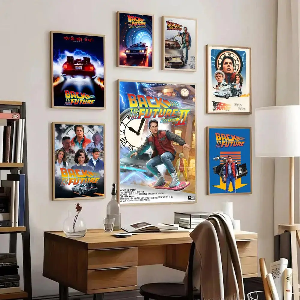 Back To The F-Future Poster HD Art Sticky Wall Waterproof Home Living Room Bedroom Bar Aesthetic Decoration