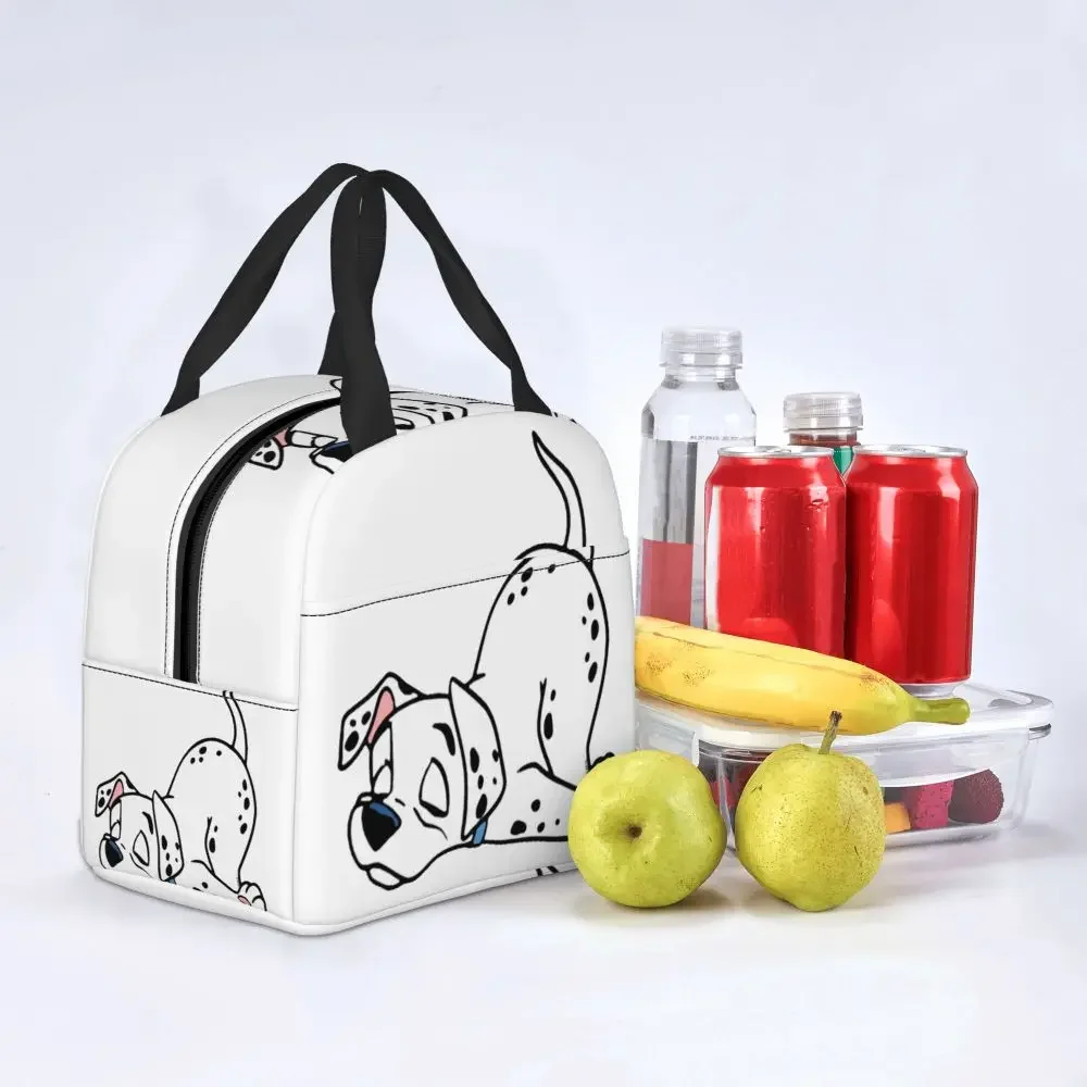 Dalmatian Qui Dort Lunch Bag Men Women Cooler Thermal Insulated Lunch Boxes for Children School lunchbag