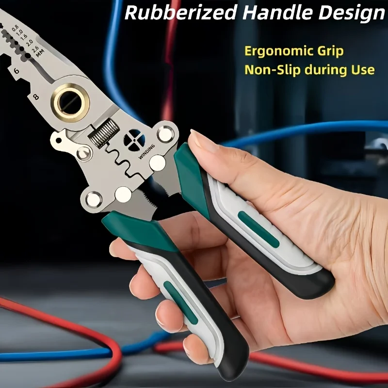 Bild 7: 1-teiliger multifunktionaler zusammenklappbarer Drahtschneider, robuste Metallkonstruktion mit ergonomischen Griffen, kompaktes faltbares Design