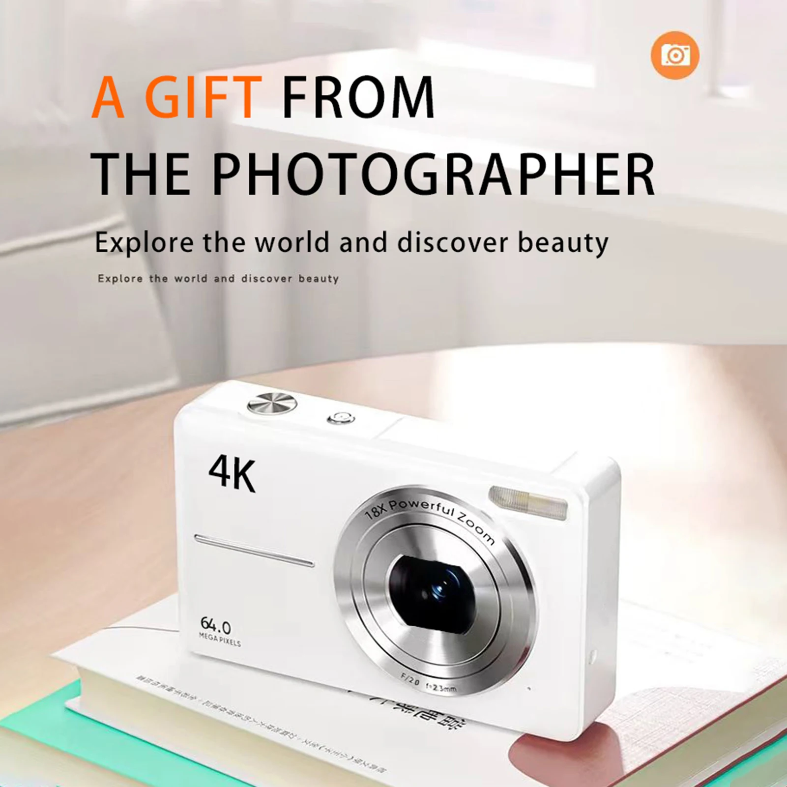 4kデジタルカメラ-オートフォーカス-ブロギングカメラ-hd-48mp-24インチ大画面カムコーダーカメラ-子供、学生、大人向け撮影用カメラ