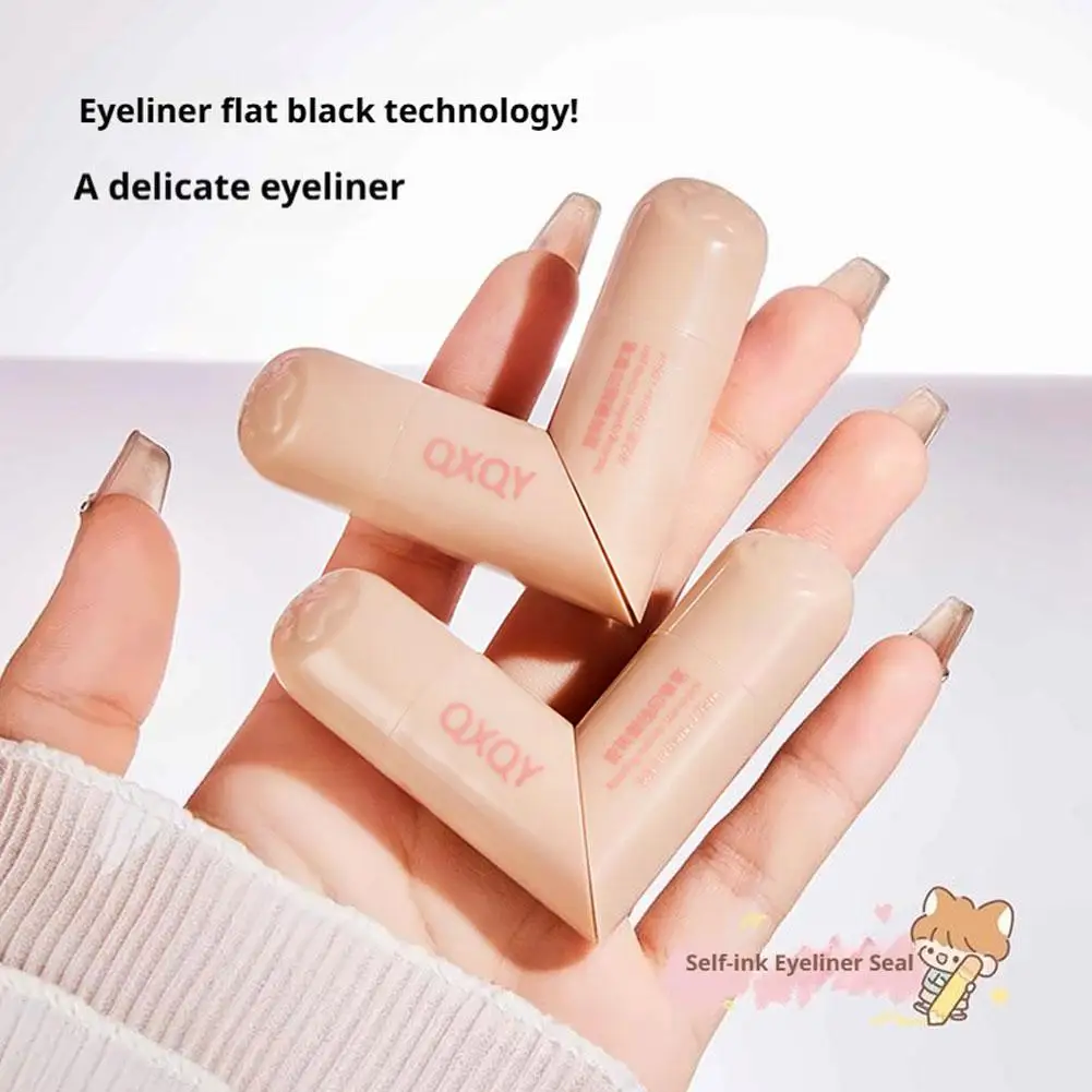 OXQY roterende eyeliner pen glad en soepel, veelzijdig waterdicht, niet gemakkelijk zwakke make-up natuurlijke zegel eyeliner pen
