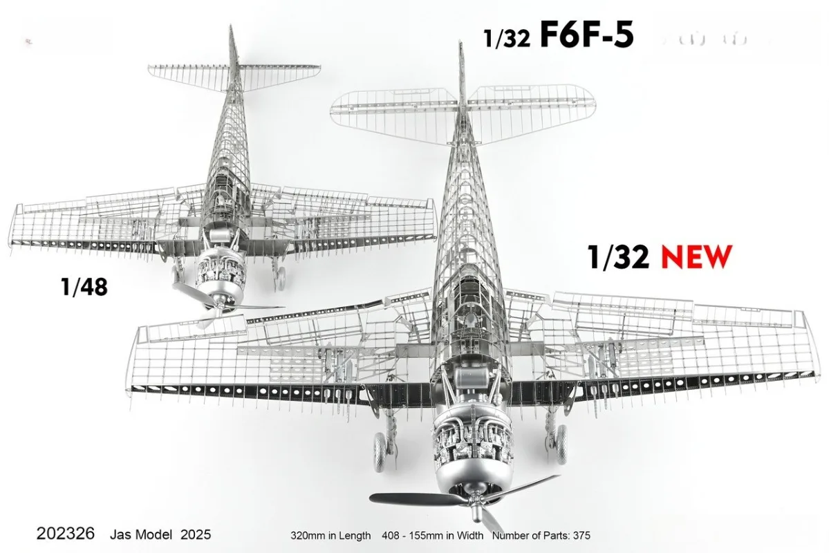 Jasmine Model 202326 1/32 F6F-5 WWII Etched Model Carrier Aircraft